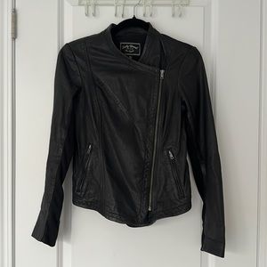 Lucky Brand 100% Leather Jacket Zip Up (XS)
